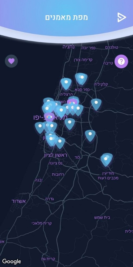 מפת מאמנים בישראל