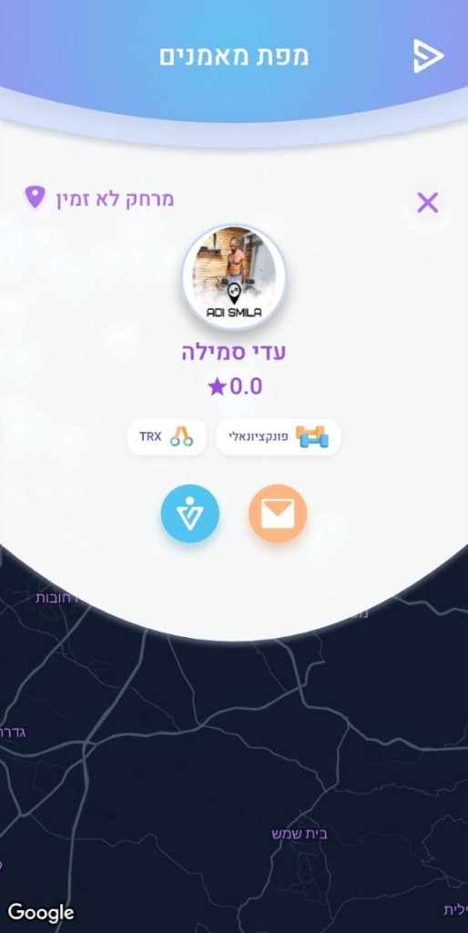 פרופיל מאמן על המפה